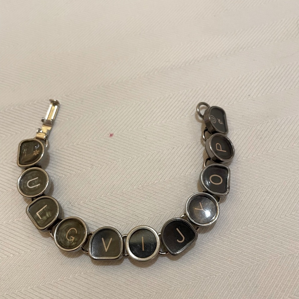 Custom Made Typewriter Bracelet from Authentic Keys.
